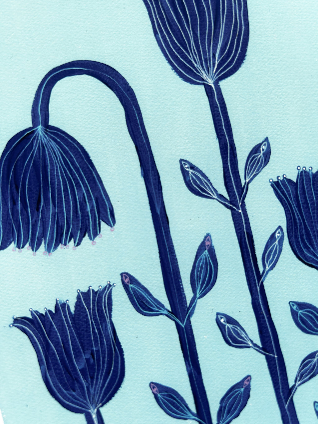 Four Blue Flowers
